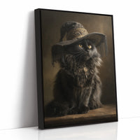 Midnight Feline Wears Victorian Elegance