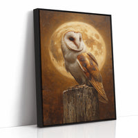 Barn Owl Beneath a Full Moon