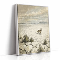 Fox Tracks Across the Salt Flat