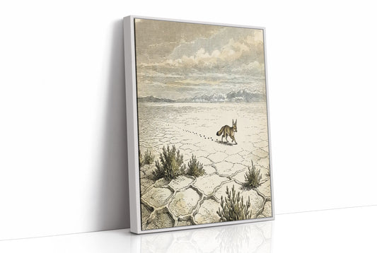 Fox Tracks Across the Salt Flat
