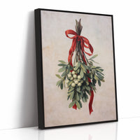 Mistletoe Bound In Crimson Ribbon