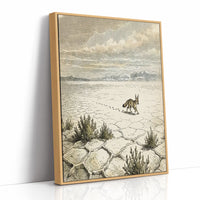Fox Tracks Across the Salt Flat