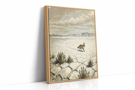 Fox Tracks Across the Salt Flat