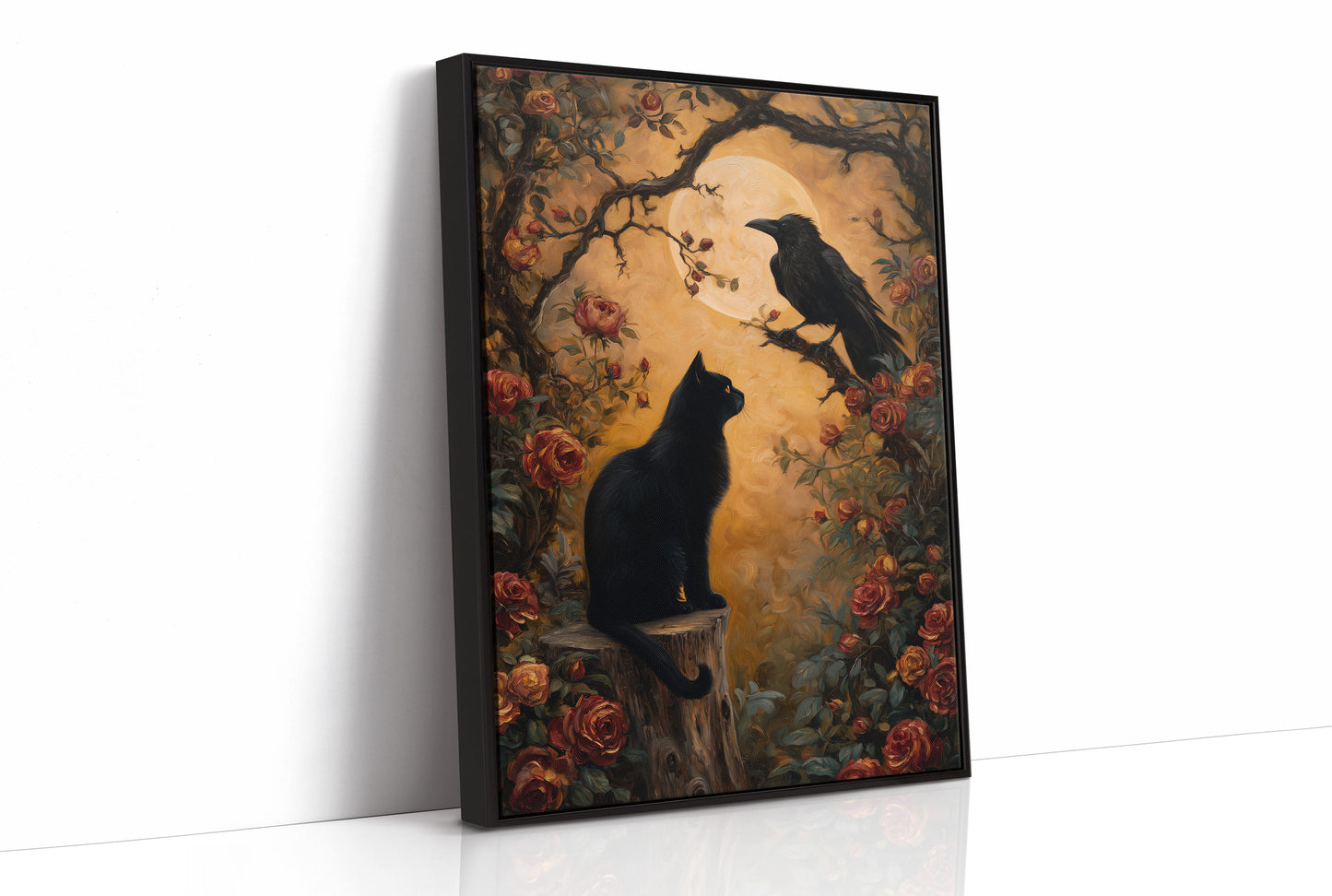 Moonlit Conversations Among Roses