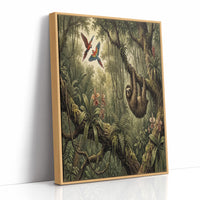 Sloth and Macaws in the Canopy