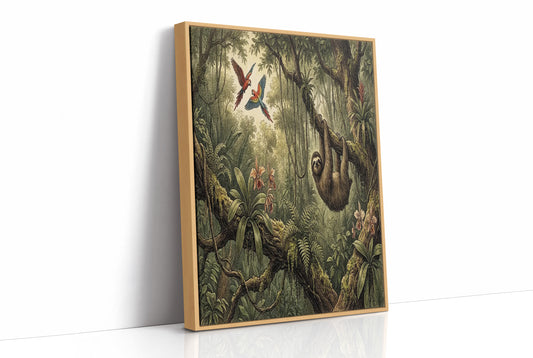 Sloth and Macaws in the Canopy