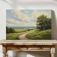 Summer Path Through Rolling Meadows