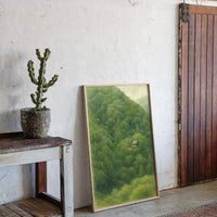 Solitary Temple Among Emerald Hills