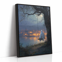 Midnight Swing Above Glowing Harbor