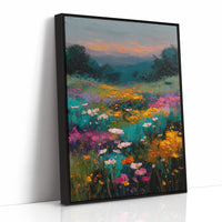 Wildflowers Catch Twilight's Glow