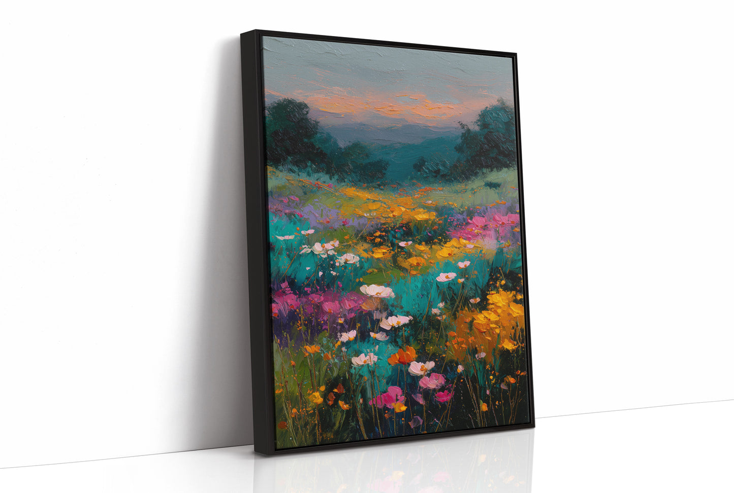 Wildflowers Catch Twilight's Glow