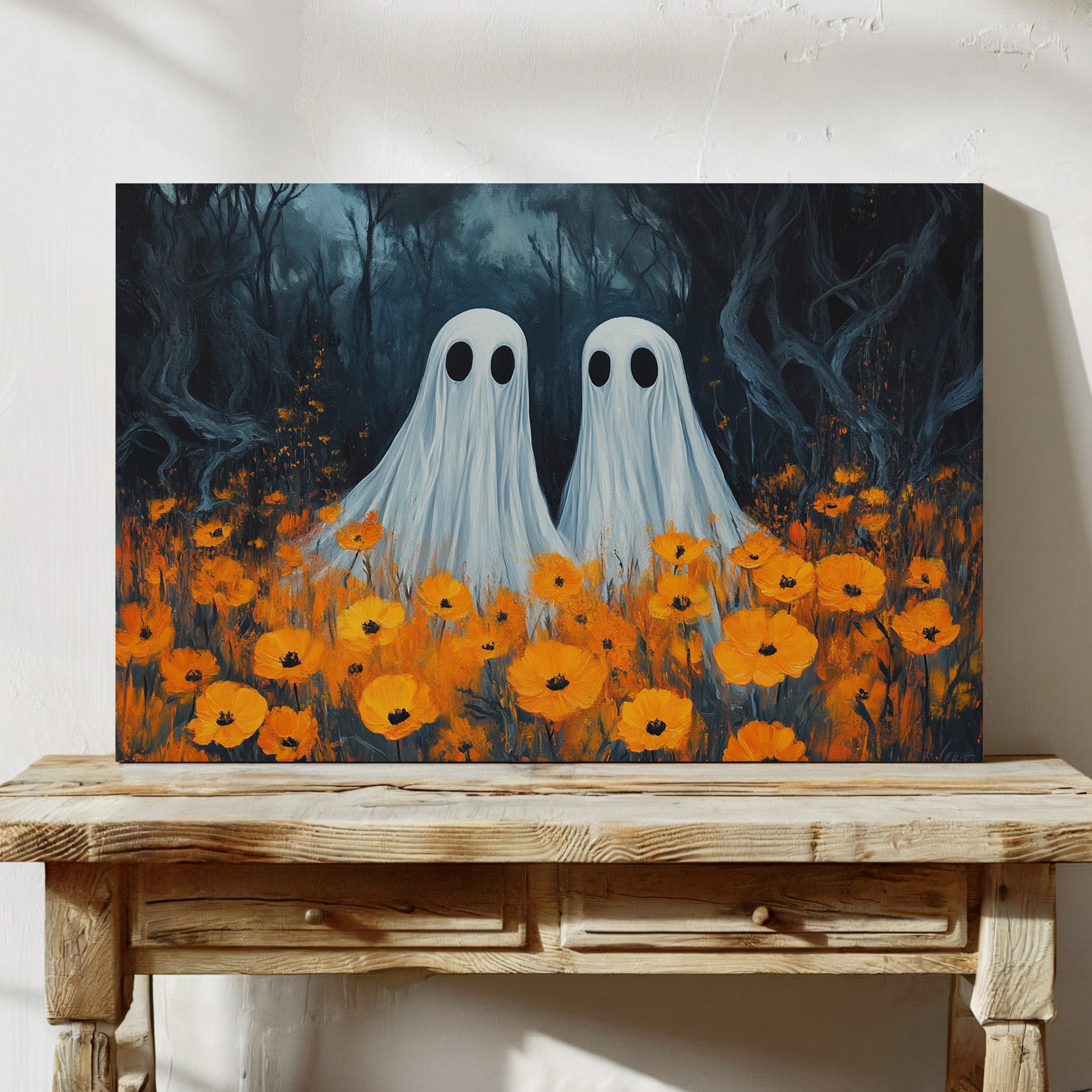 Spectral Friends Among Autumn Poppies
