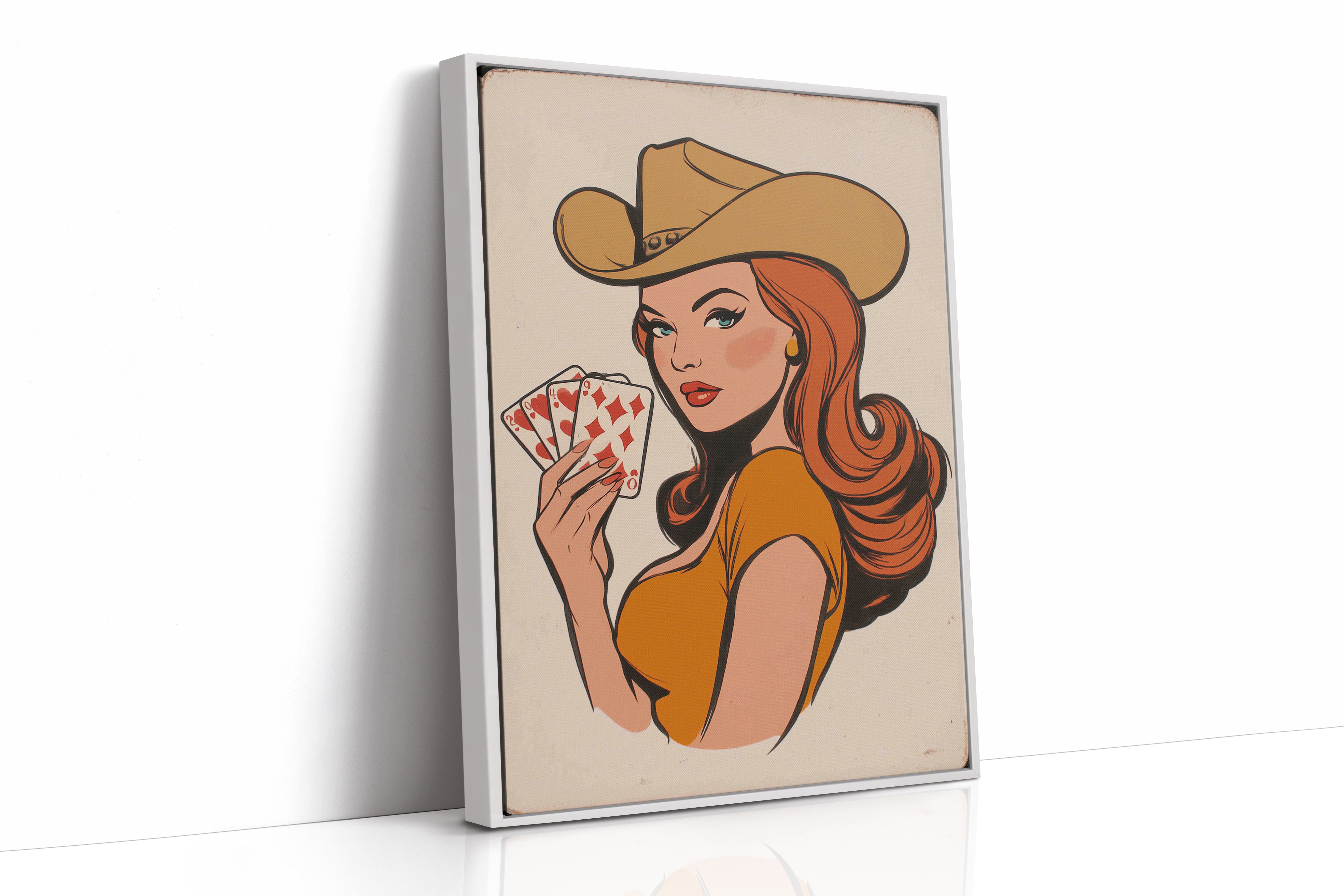 High Stakes Honey - Vintage Pin-Up Cowgirl