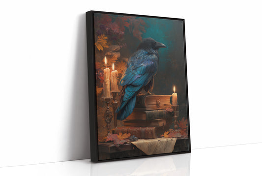 Raven Perches Among Ancient Stories