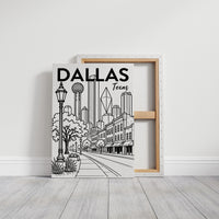 Dallas, Streetlamp Sketch