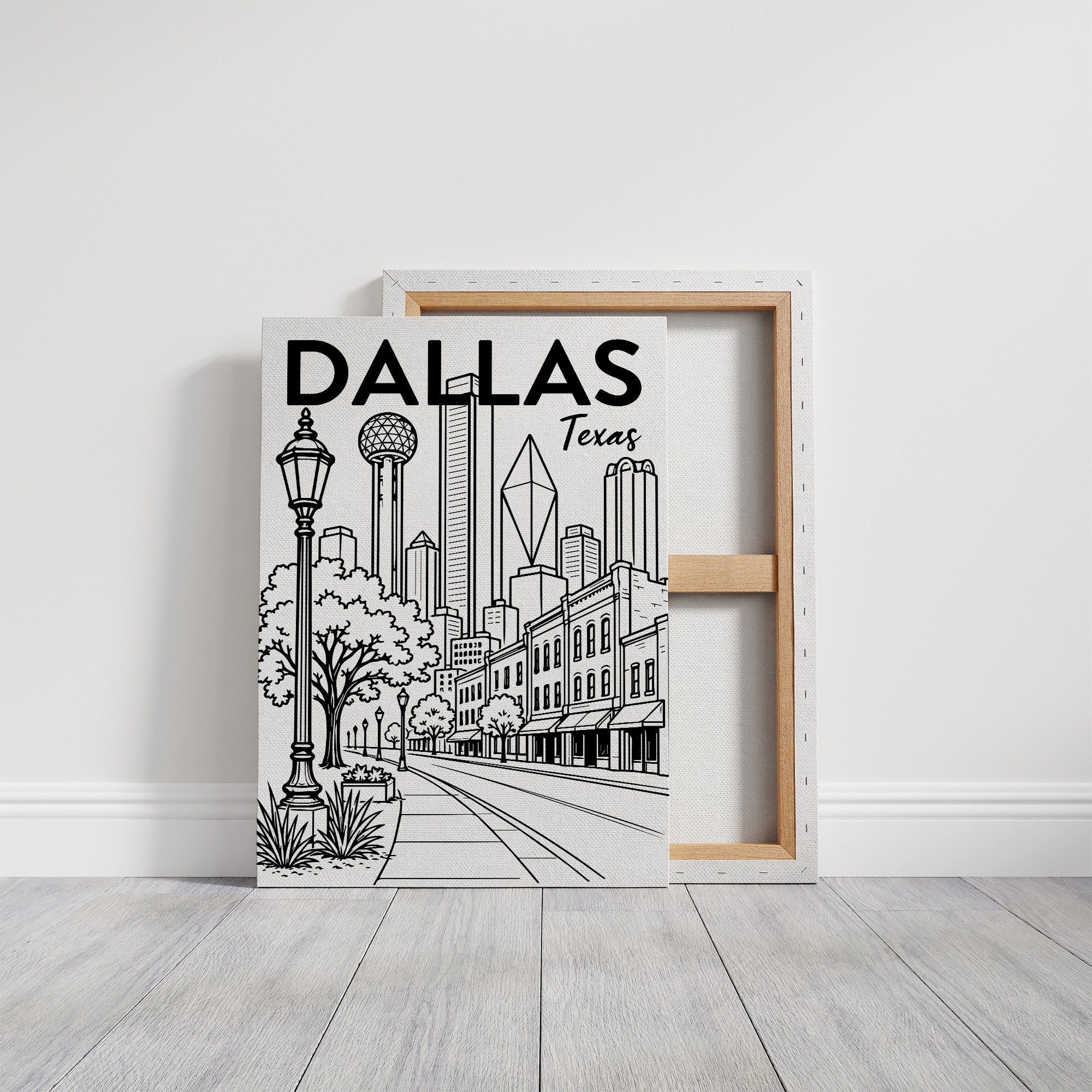 Dallas, Streetlamp Sketch