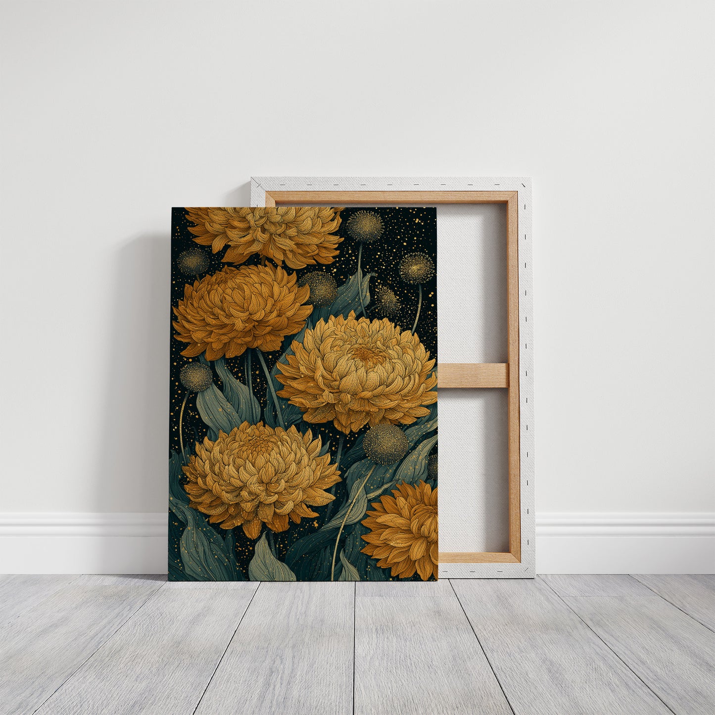 Chrysanthemums and Dandelion Stars: Dark Botanical III