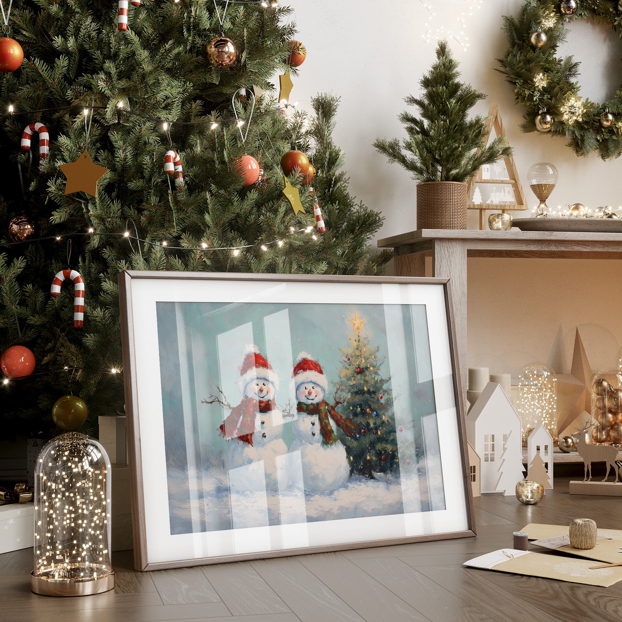 Snow Friends Share Christmas Magic Together