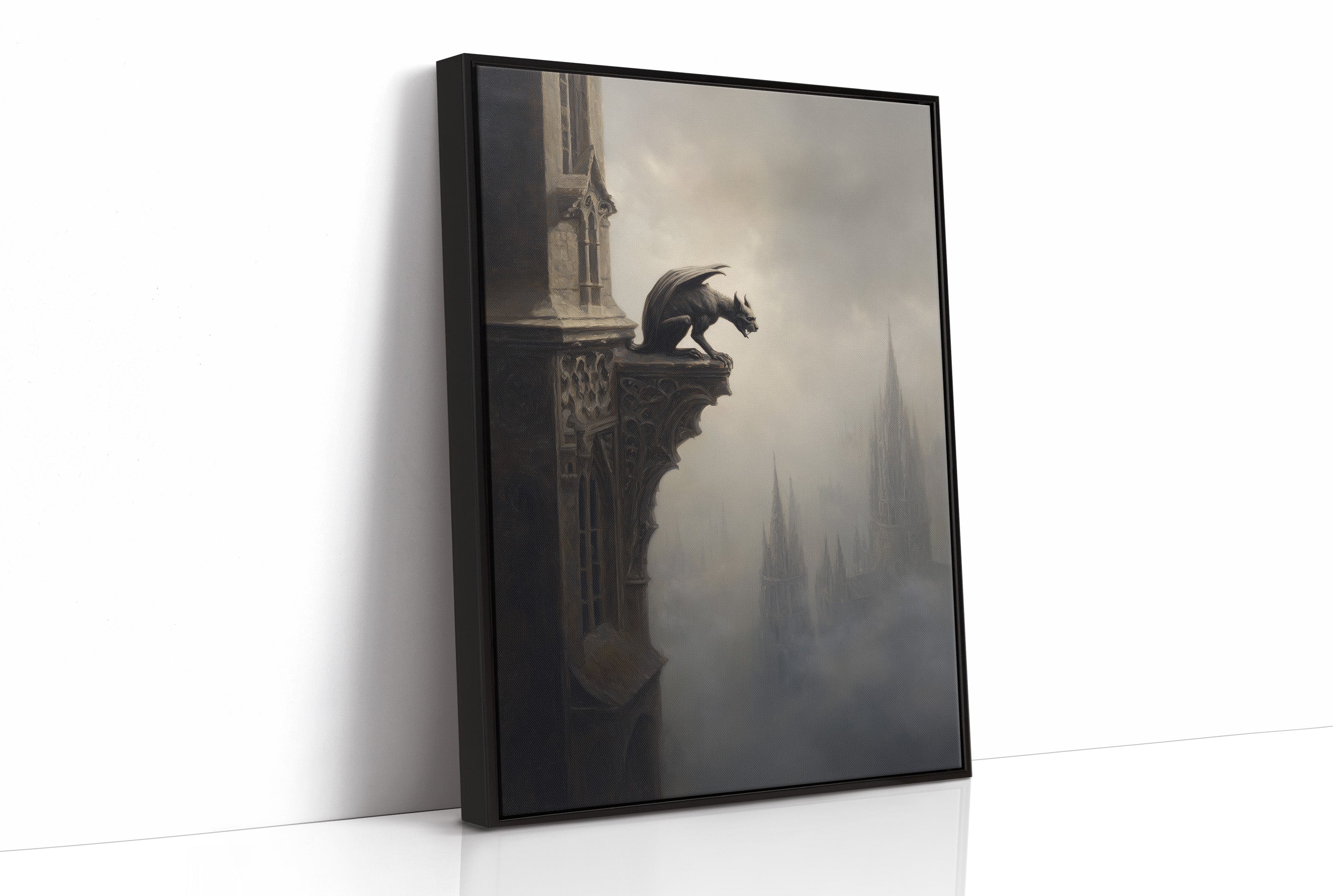 Ancient Sentinel Watches Foggy Spires