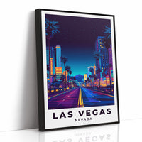Neon Boulevard Beneath Desert Stars