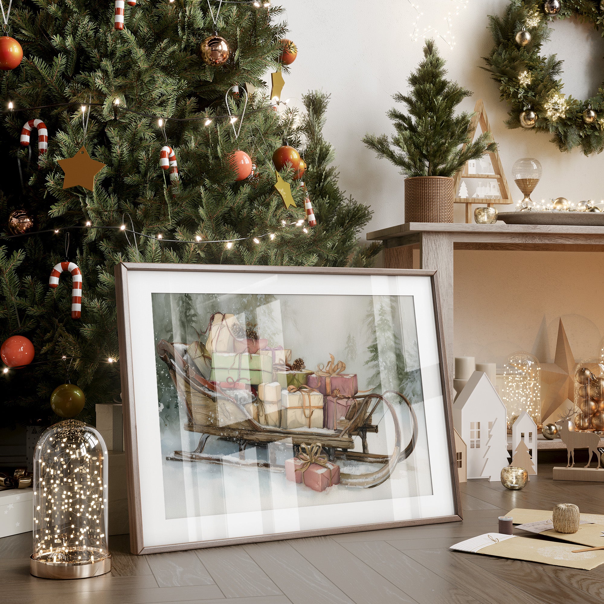 Vintage Sleigh Carries Winter's Promises