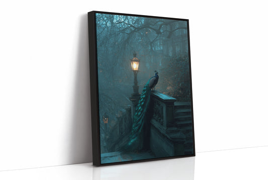 Midnight Peacock Guards Ancient Path