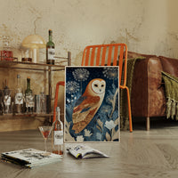 Barn Owl Amidst Ethereal Flora