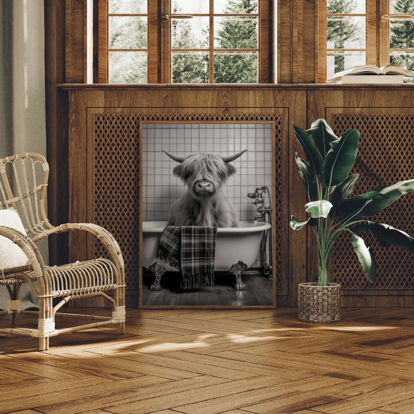 Highland Cow Takes A Luxurious Bath