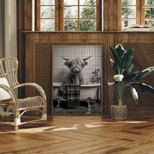 Highland Cow Takes A Luxurious Bath