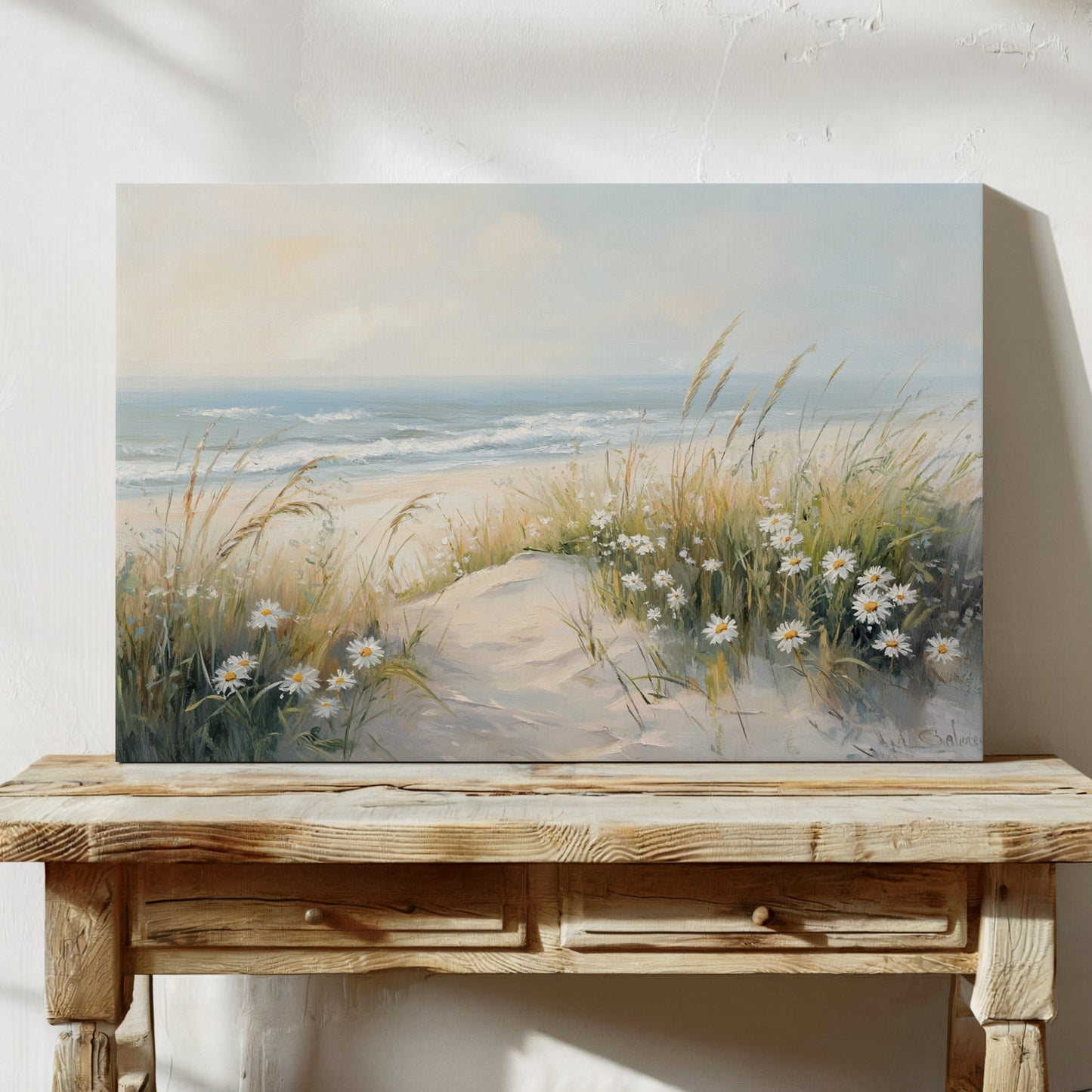 Daisies Dance Along Coastal Dunes