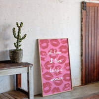 Pink Kisses Paint Sweet Messages