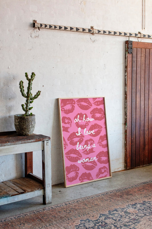 Pink Kisses Paint Sweet Messages