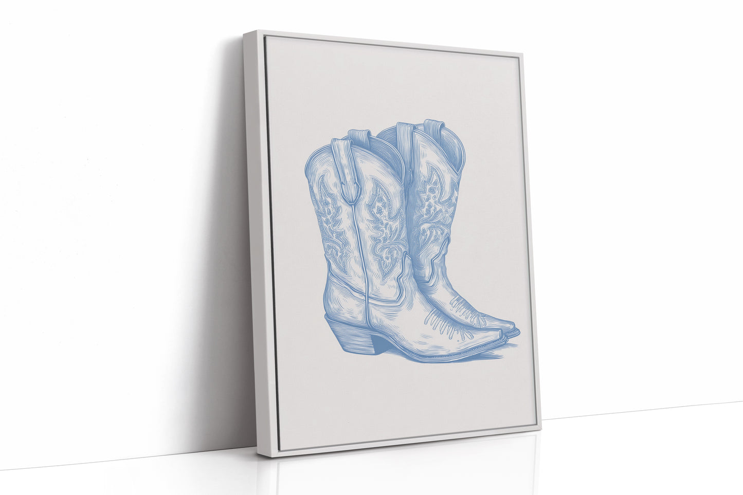 Vintage Western Heritage - Hand-Drawn Cowboy Boots