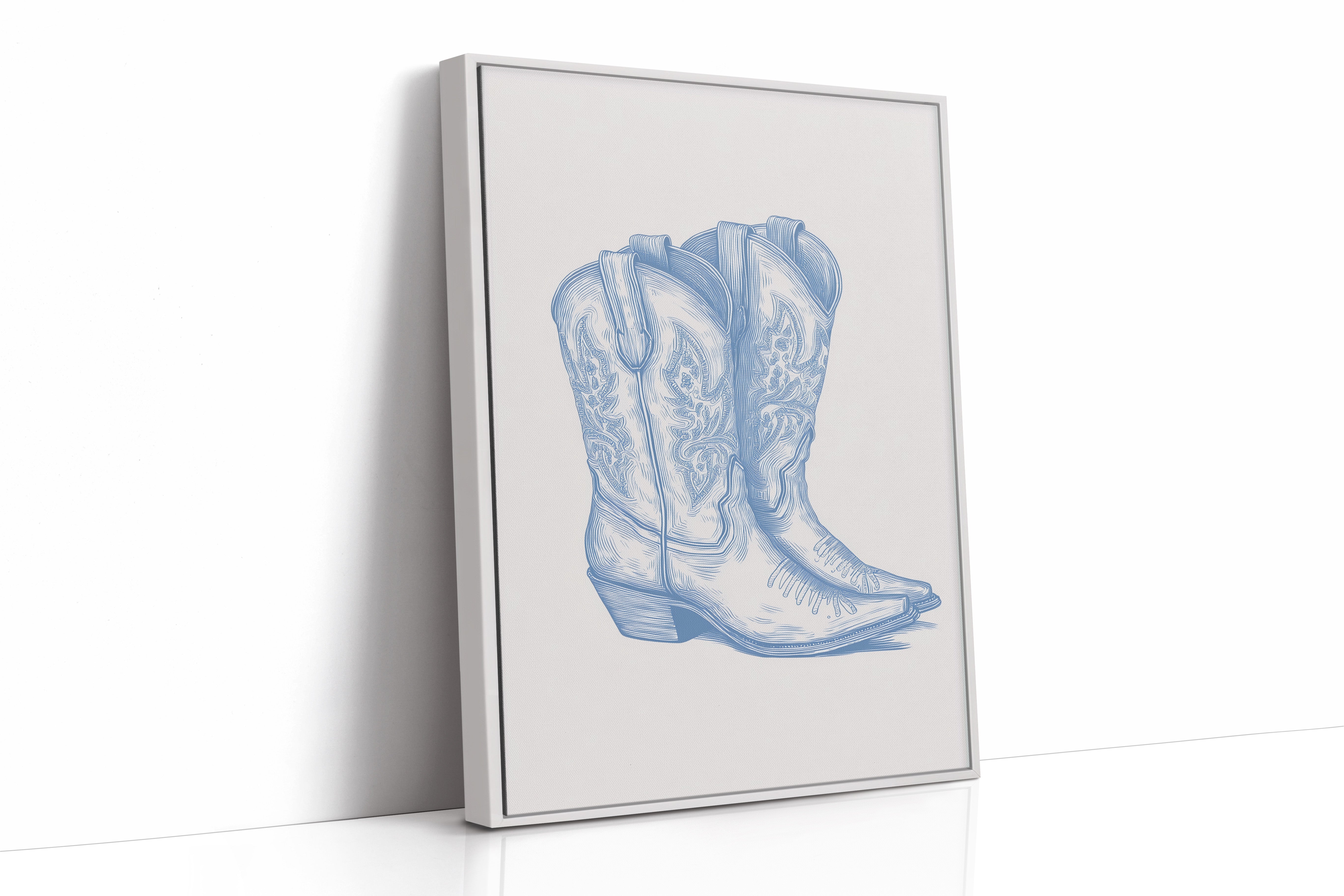 Vintage Western Heritage - Hand-Drawn Cowboy Boots