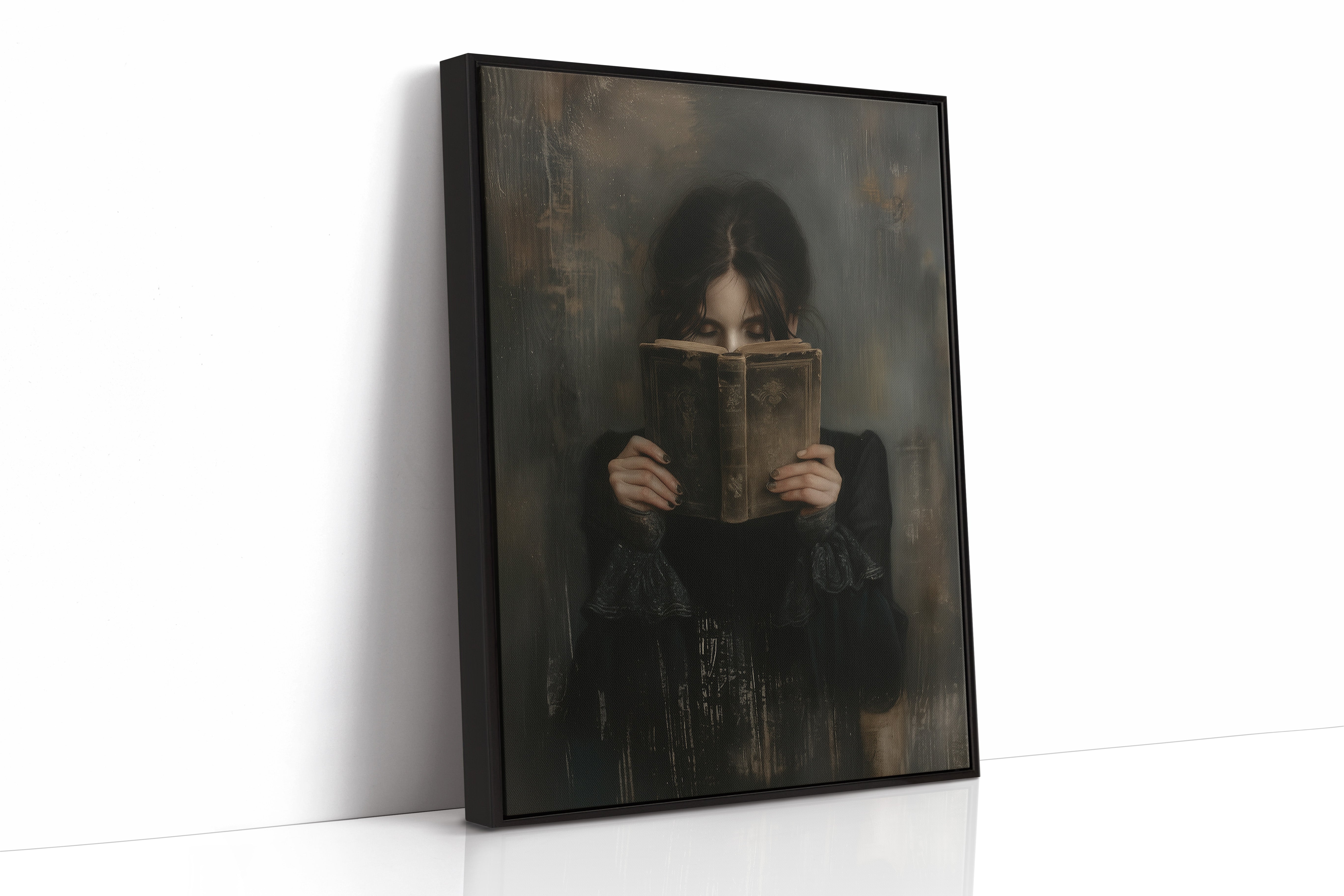The Reader in Velvet Shadows