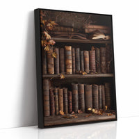 Autumn Leaves Between Ancient Pages