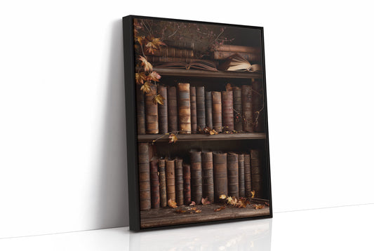 Autumn Leaves Between Ancient Pages