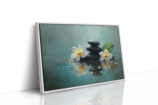 Plumeria Floats On Turquoise Waters