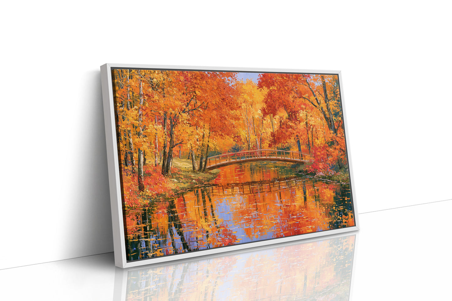 Autumn Bridge, Blazing Reflection
