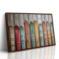 Colors Rest Against Weathered Wood
