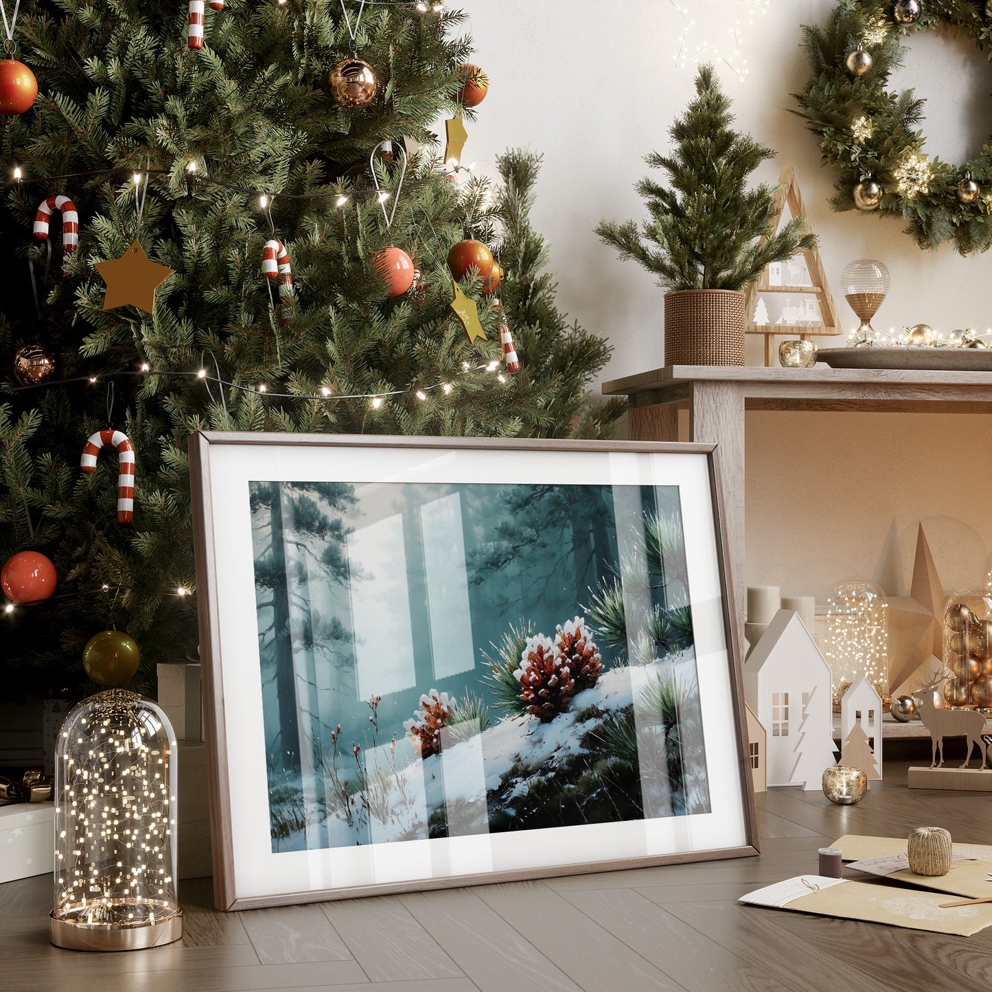 Winter Pinecones Paint Moonlit Stories