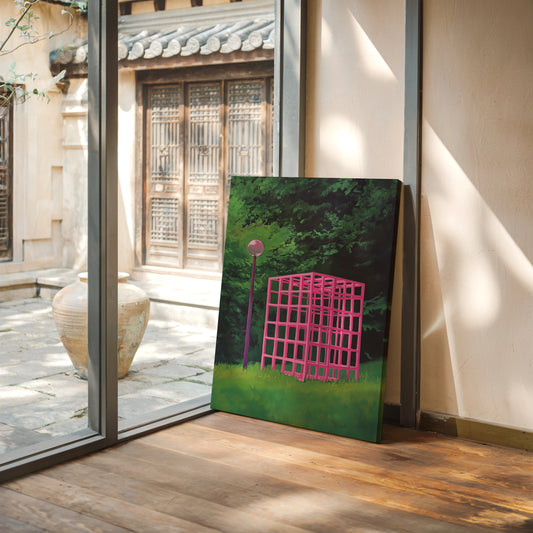 Pink Geometry Dreams In Green