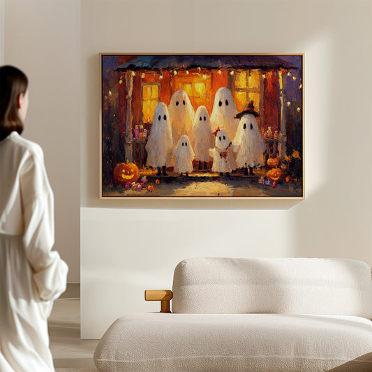 Gathering Under Pumpkin Light