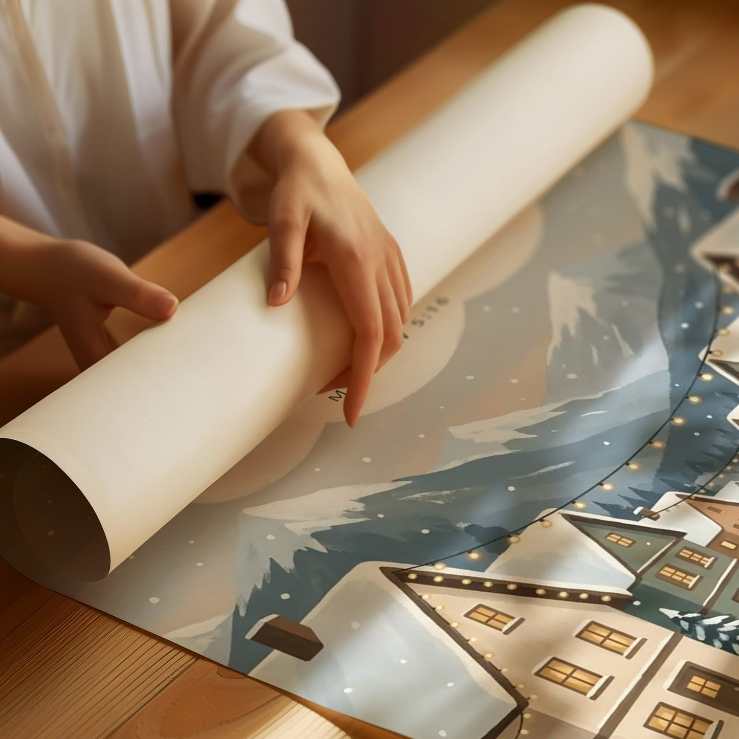 Let Your Light Shine: Snowy Alpine Village