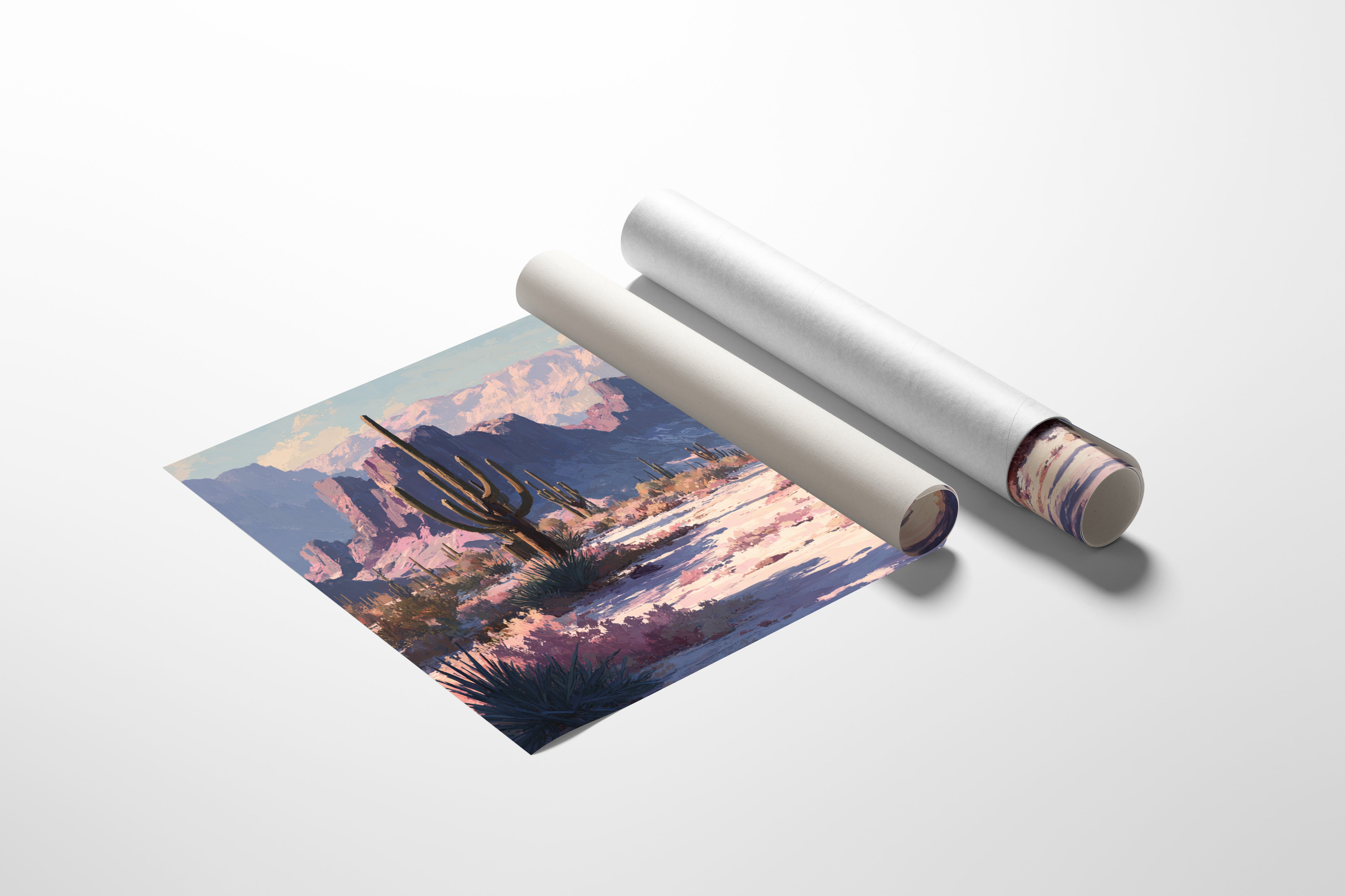 Pink Dawn Greets Saguaro Sentinels