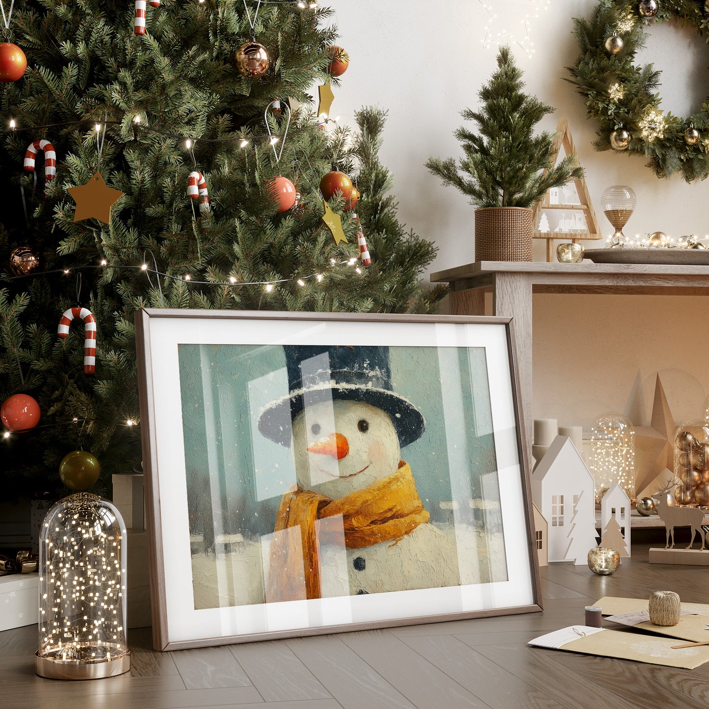 Frosty Wears His Golden Scarf