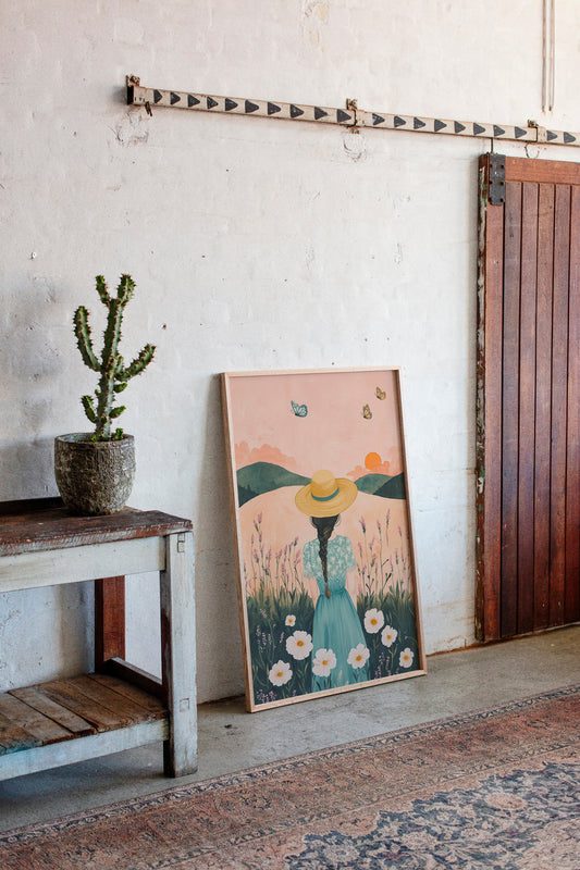 Sunset Stroll in Wildflower Dreams