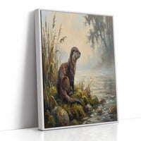 Otter on the Mossy Bank