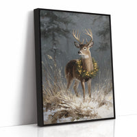 Starlit Stag Wears Winter's Crown