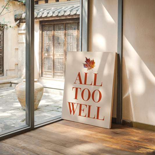 Maple Leaves Write Autumn Letters